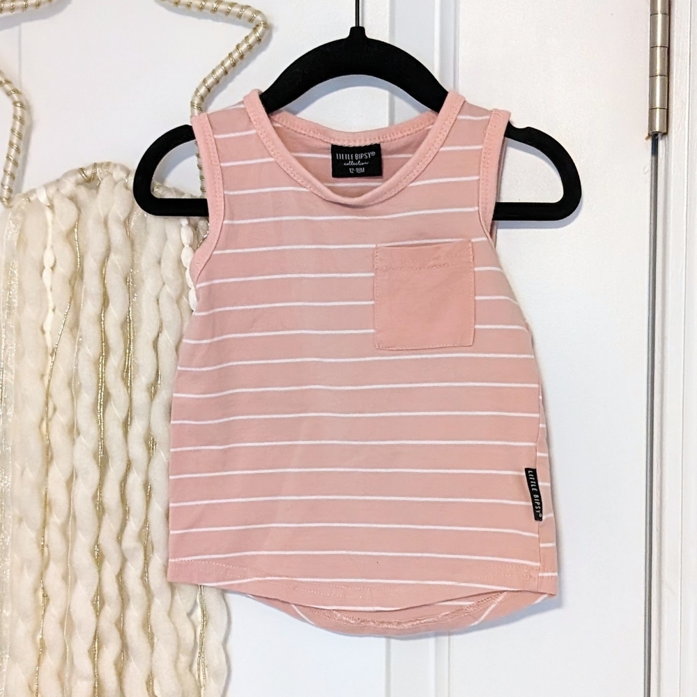 Little Bipsy Pink Tank Top, 12-18m